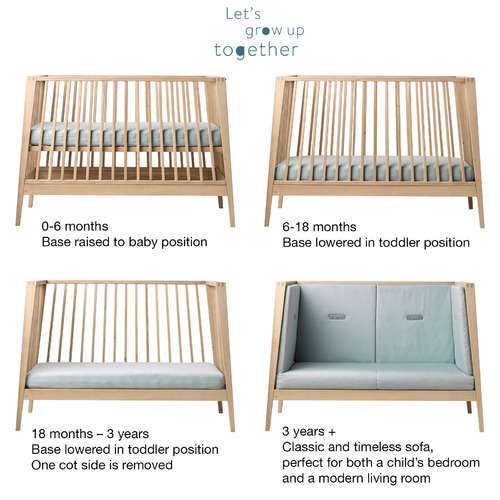 Natural Linea European Beech Wood Cot