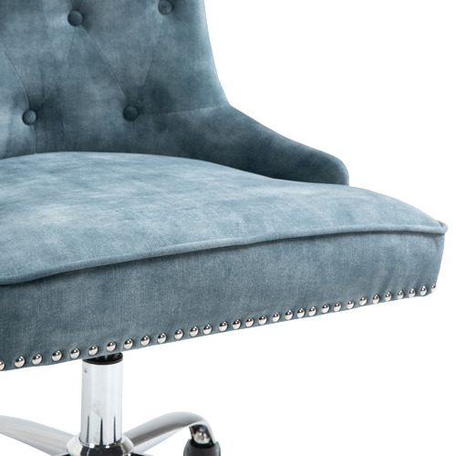 CoraHomeLiving Beverly Button Tufted Velvet Office Chair | Temple & Webster