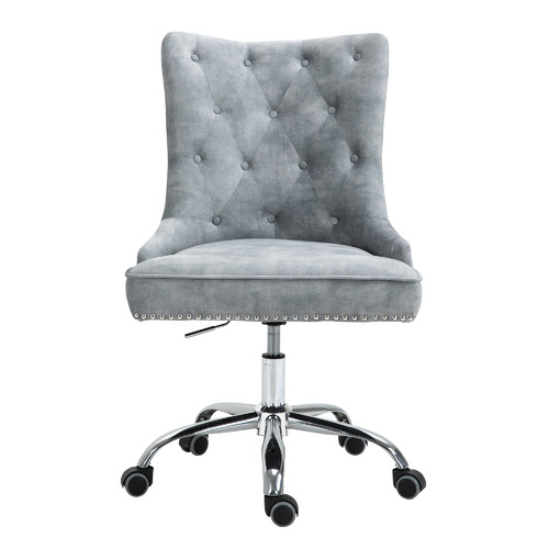 Oggetti Beverly Button Tufted Velvet Office Chair | Temple & Webster