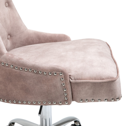 CoraHomeLiving Beverly Button Tufted Velvet Office Chair | Temple & Webster