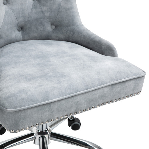 Oggetti Beverly Button Tufted Velvet Office Chair | Temple & Webster