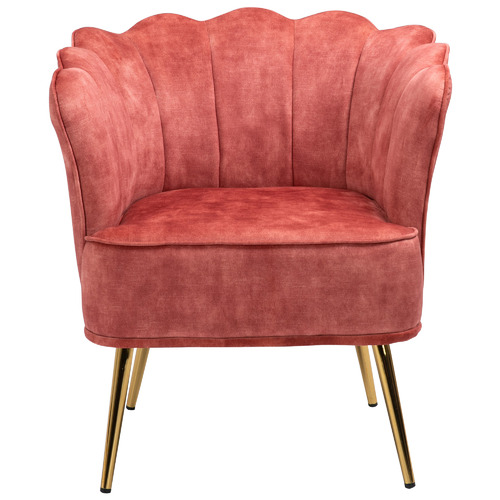 CoraHomeLiving Ariel Velvet Lounge Chair | Temple & Webster