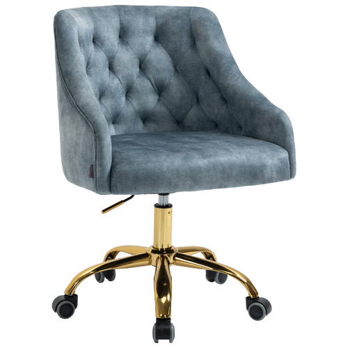 tufted office chair on wheels