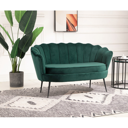 CoraHomeLiving Shell Back 2 Seater Sofa | Temple & Webster