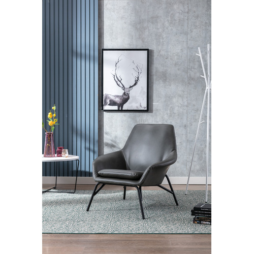 CoraHomeLiving Celena Faux Leather Armchair | Temple & Webster
