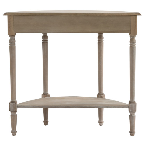 CoraHomeLiving Louis XVI Semi-Round Hall Table in Wash White | Temple ...