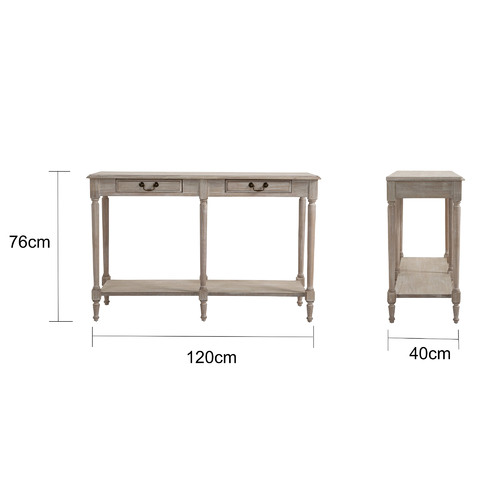 Louis XVI Hallway Table in Wash White