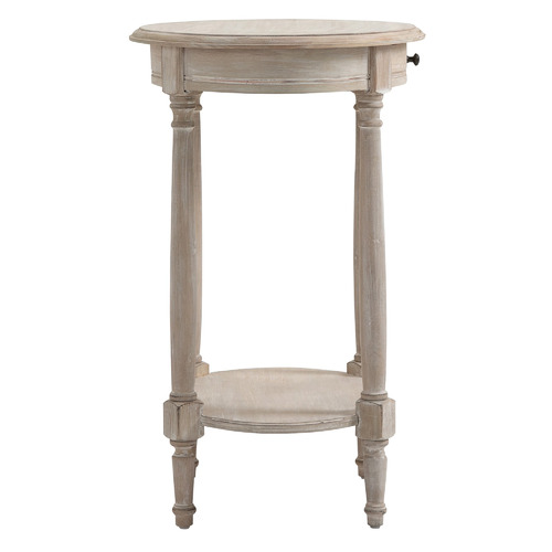 CoraHomeLiving White Wash Louis XVI Oval Lamp Table | Temple & Webster