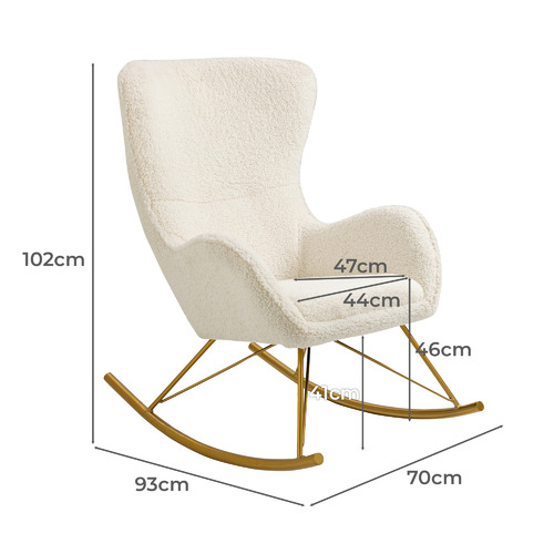 CoraHomeLiving Miki Rocking Chair | Temple & Webster