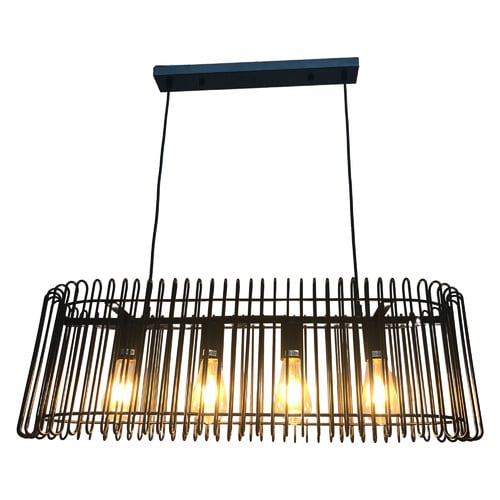 Matte Black Varsha 4 Light Pendant