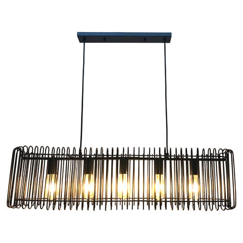 Matte Black Varsha 5 Light Pendant