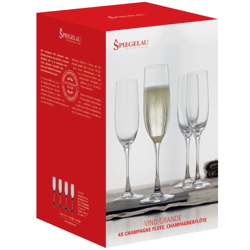 Spiegelau Vino Grande Crystal Champagne Flutes Temple & ster