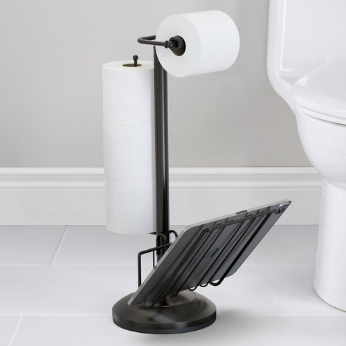 Black Toilet Roll Holder Temple & ster
