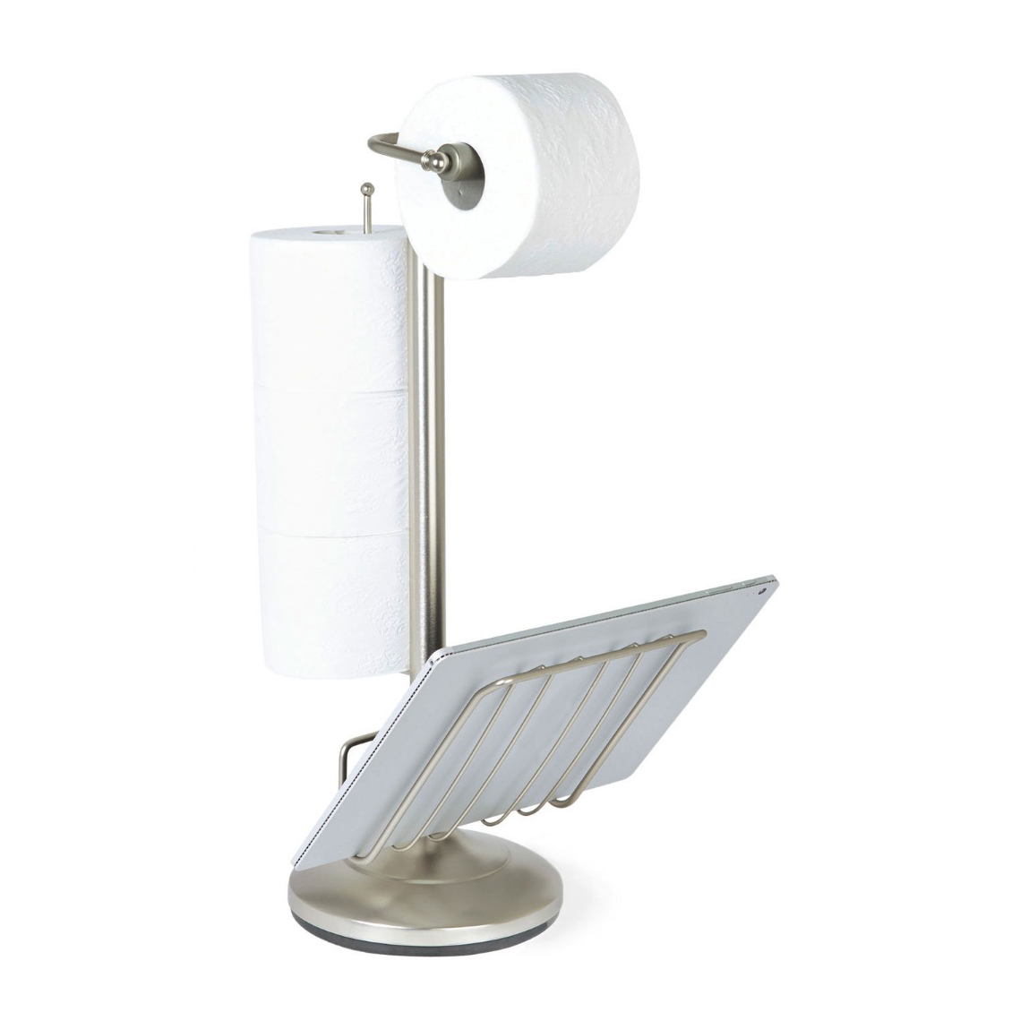 Quinn Toilet Roll Holder with Magazine Rack