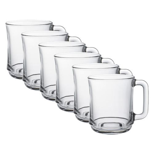 Duralex - Lys Stackable Clear Mug 310 ml (10 7/8 oz) Set Of 6