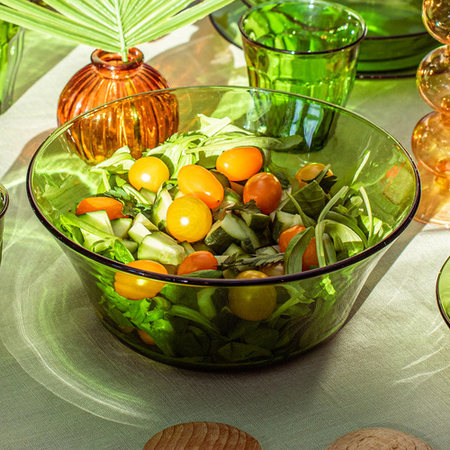 Lys 23cm Tempered Glass Salad Bowl