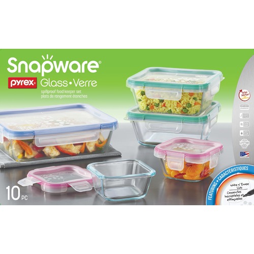 snapware total solution 10 piece pyrex glass food storage se