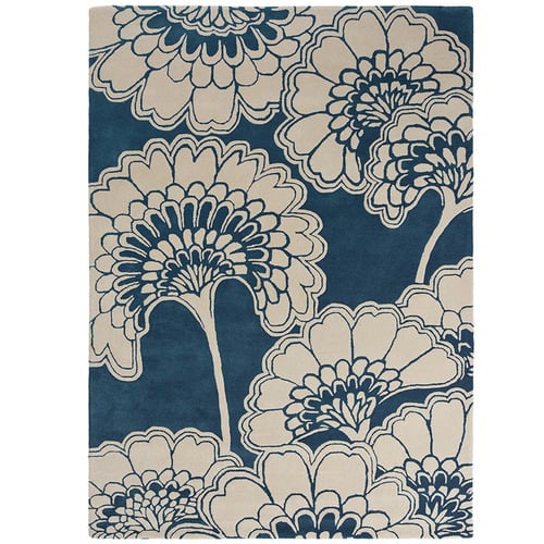 Midnight-Japanese-Floral-Hand-Tufted-Wool-Rug-BC-FB-039708