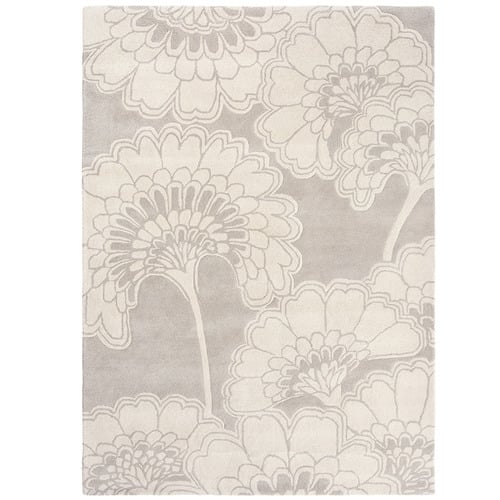 Oyster Florence Broadhurst Japanese Floral Wool Rug