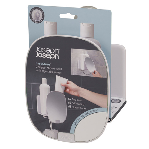 EasyStore Compact Shower Caddy with Mirror The Build by Temple & ster