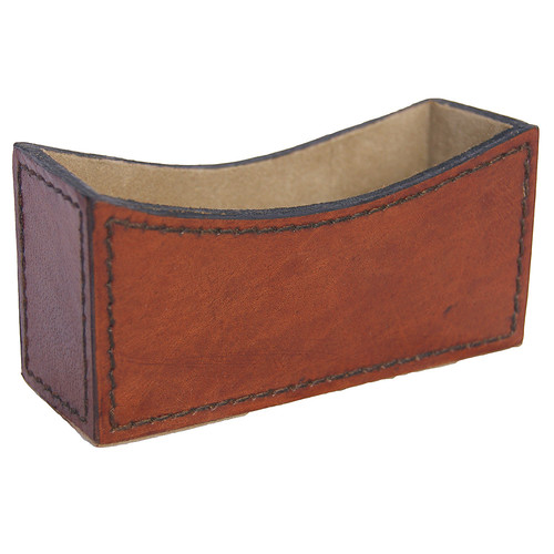 Kundra Tan Leather Card Holder Temple & ster