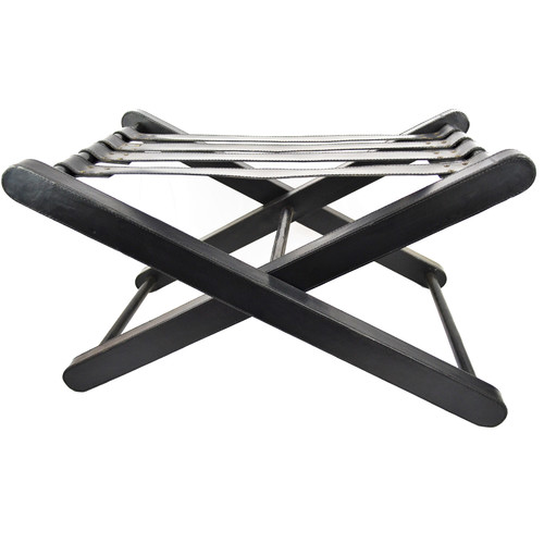 Black Leather Luggage Rack