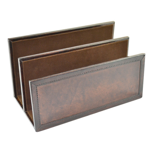 Kundra Genuine Leather Letter Holder Temple & Webster