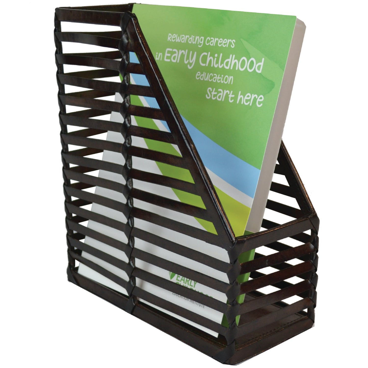 Leather Desk File Organiser
