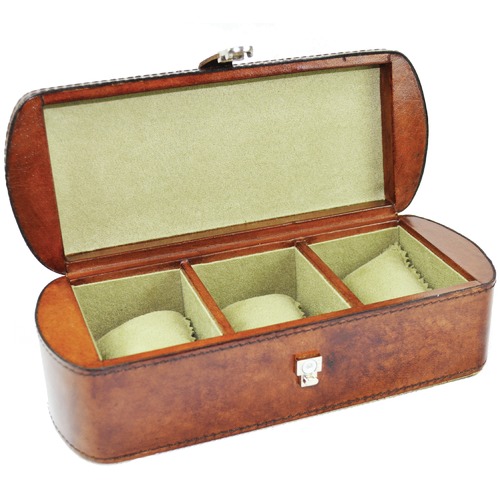 Leather 3 Watch Holder