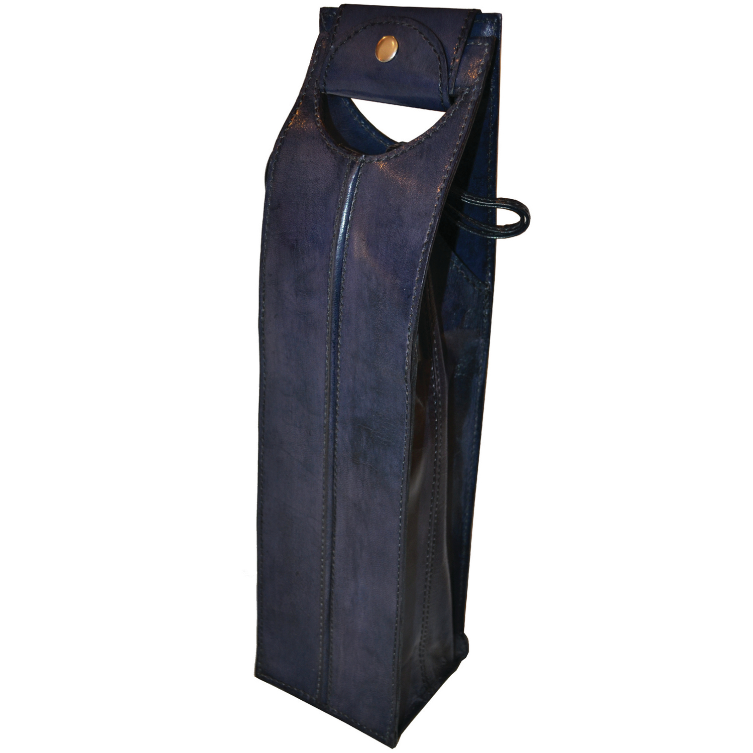 Blue Novellino Single Leather Wine Carrier