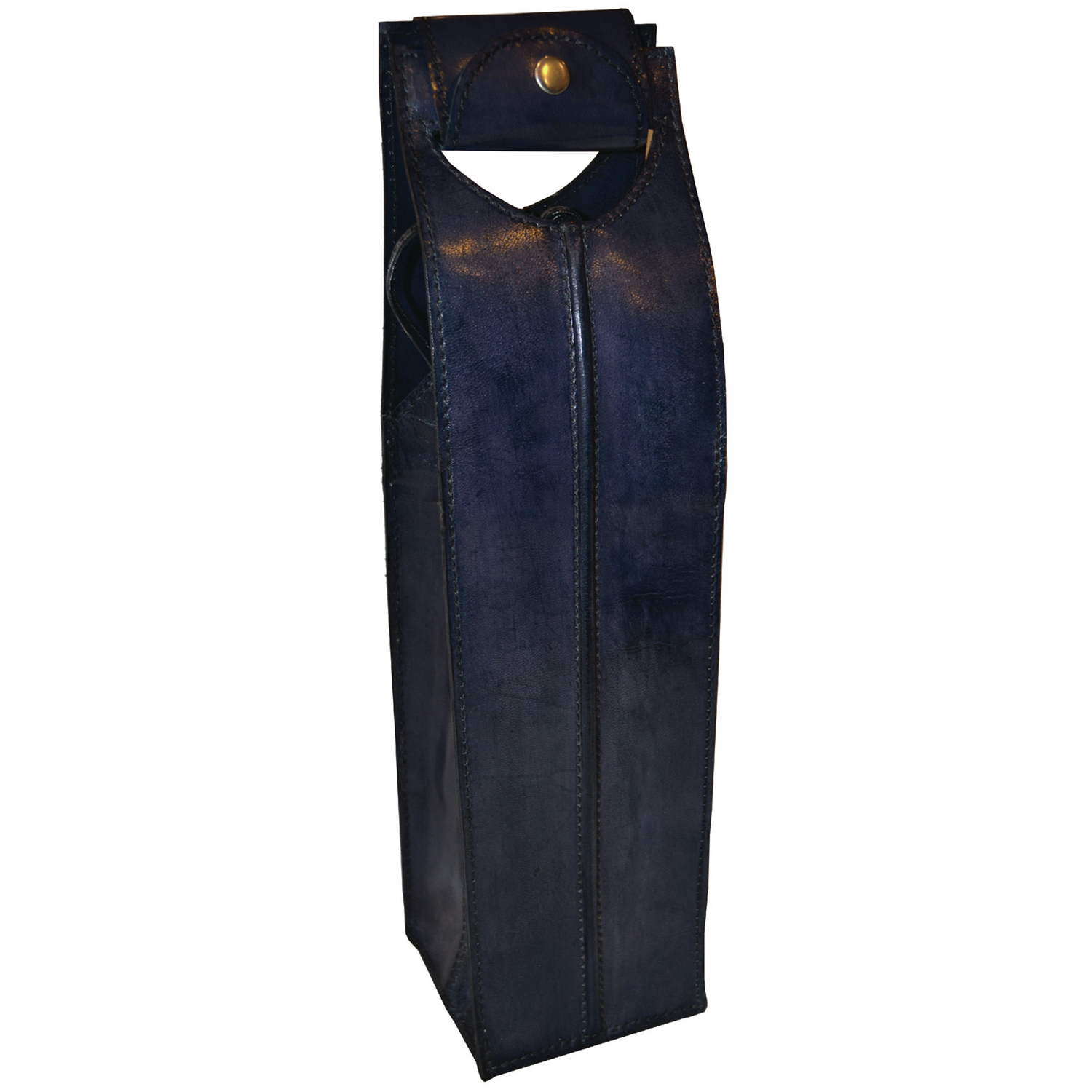 Blue Novellino Single Leather Wine Carrier