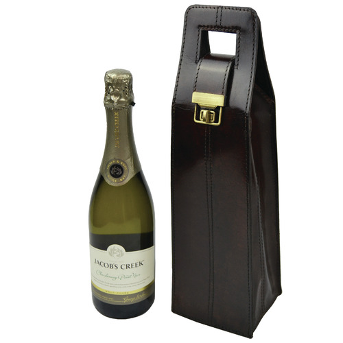 Musigny Single Leather Wine Carrier