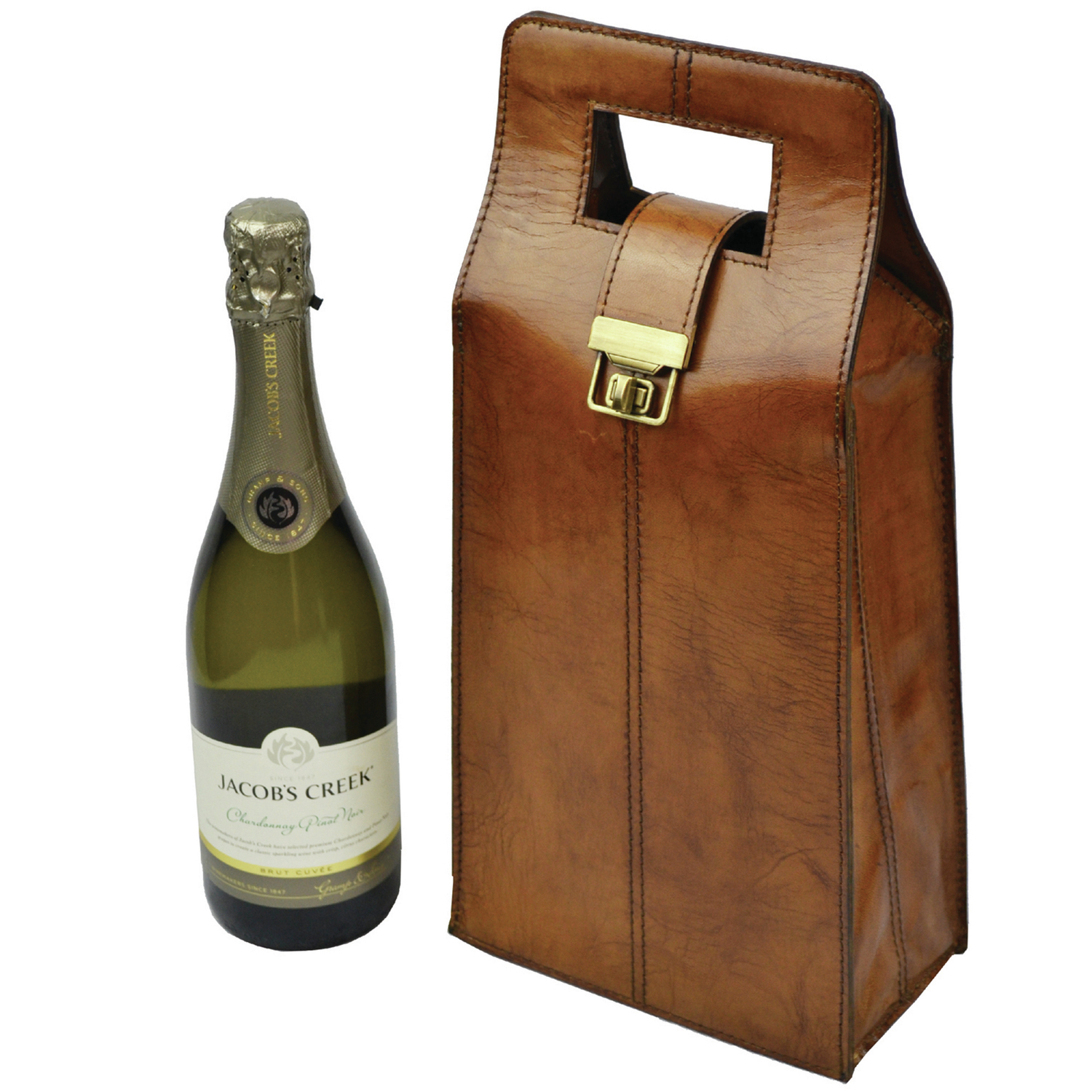 Musigny Double Leather Wine Carrier