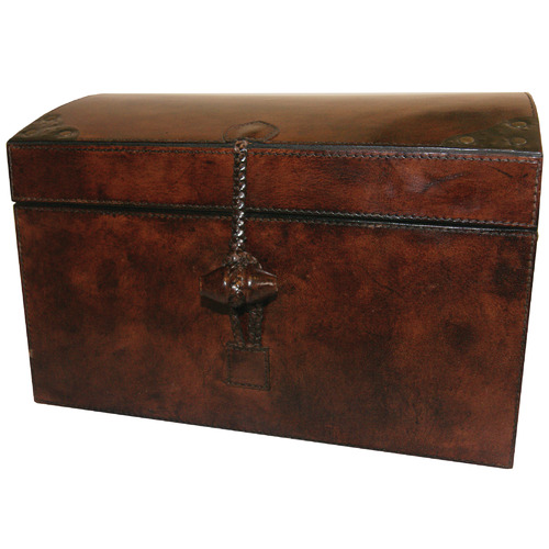 Kundra Dark Brown Allaneve Leather Storage Box Temple & ster