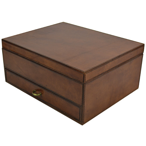 Chaumet 10 Slot Leather Watch Holder & Jewellery Drawer