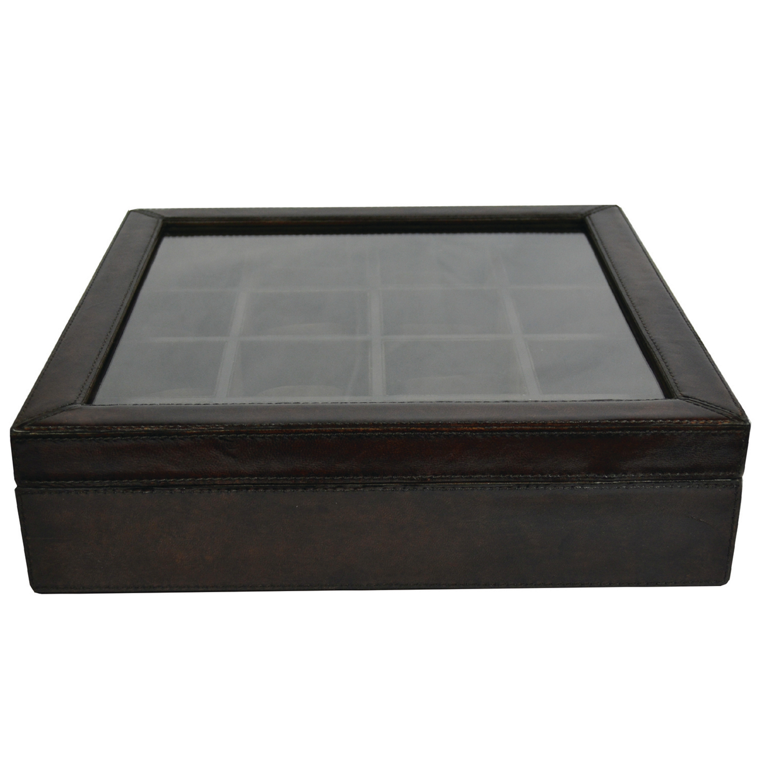 Melvita 16 Slot Leather Watch Holder