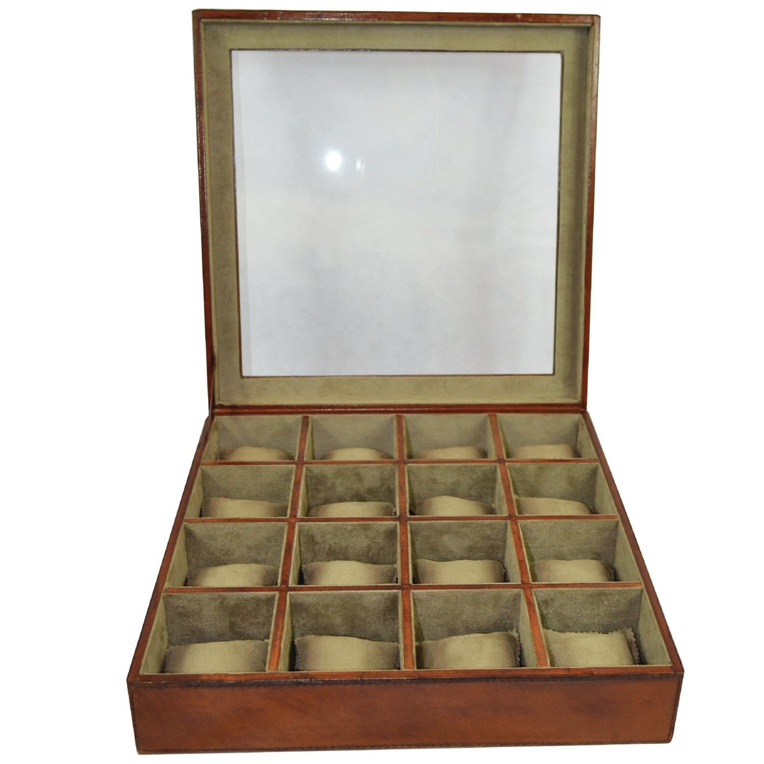 Melvita 16 Slot Leather Watch Holder