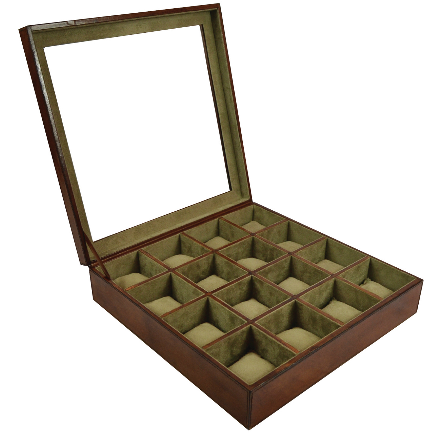 Melvita 16 Slot Leather Watch Holder