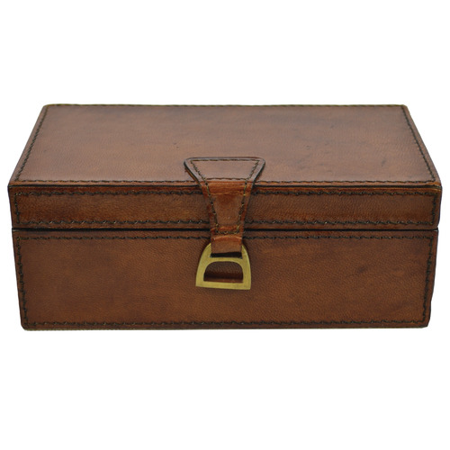 Medium Leather Box with Stirrup