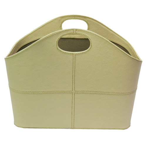 Leather Magazine Basket