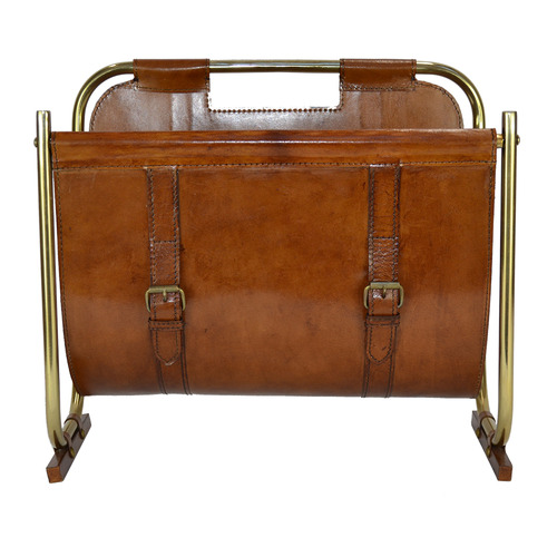Buffalo Leather Magazine Stand