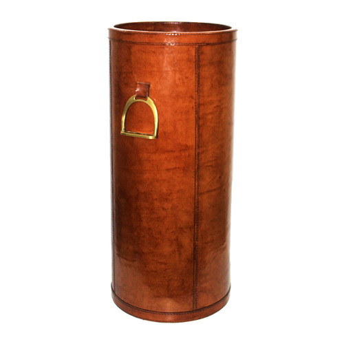 Kundra Buffalo Leather Umbrella Holder with Stirrup Temple & ster