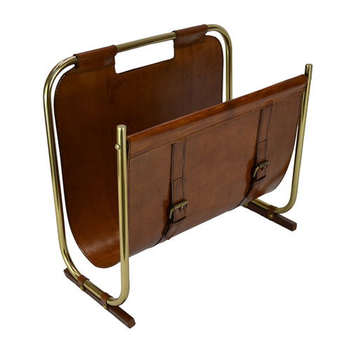 Buffalo Leather Magazine Stand