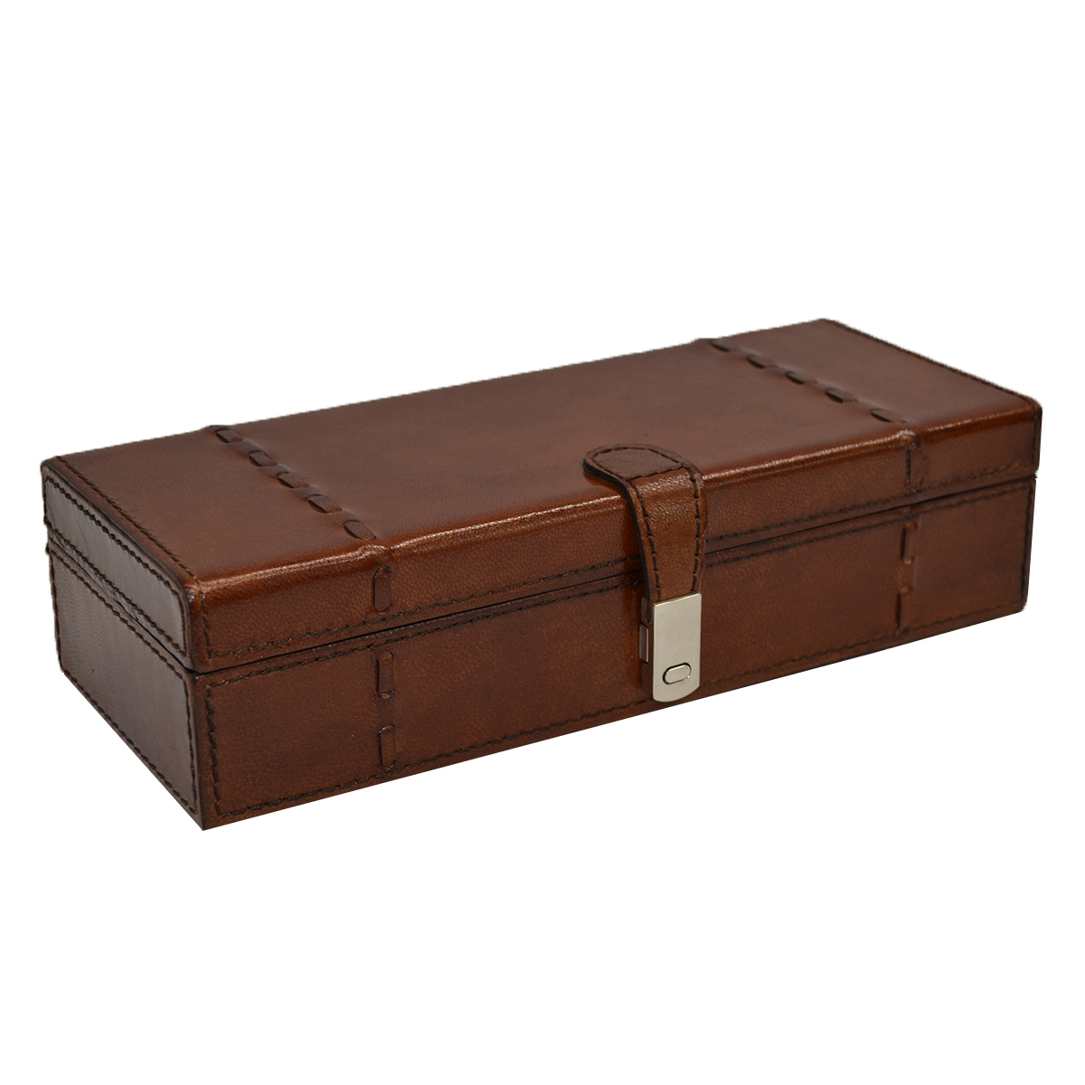 Tan Leather 3 Watch Box