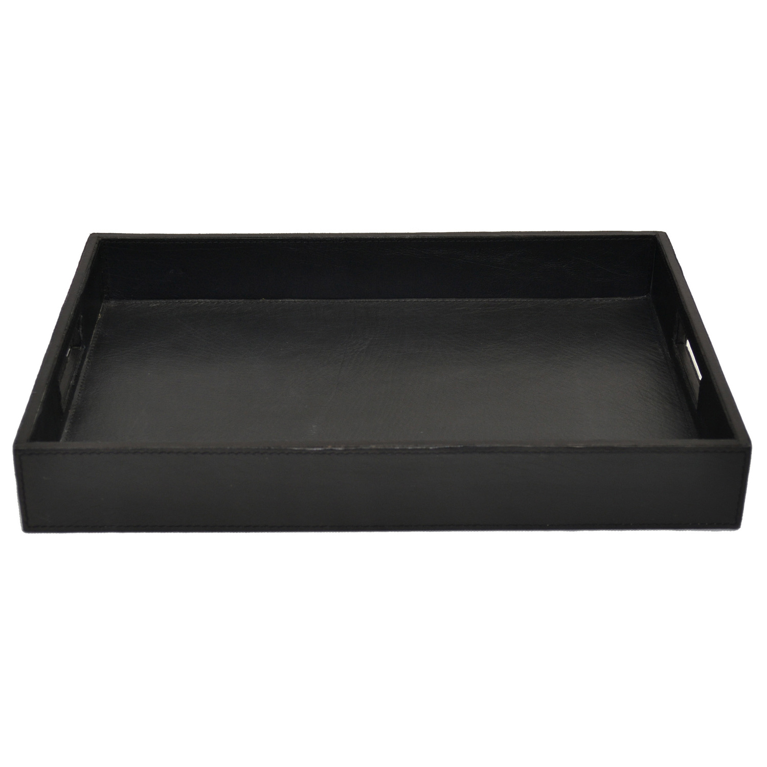 Black 44cm Buffalo Leather Tray