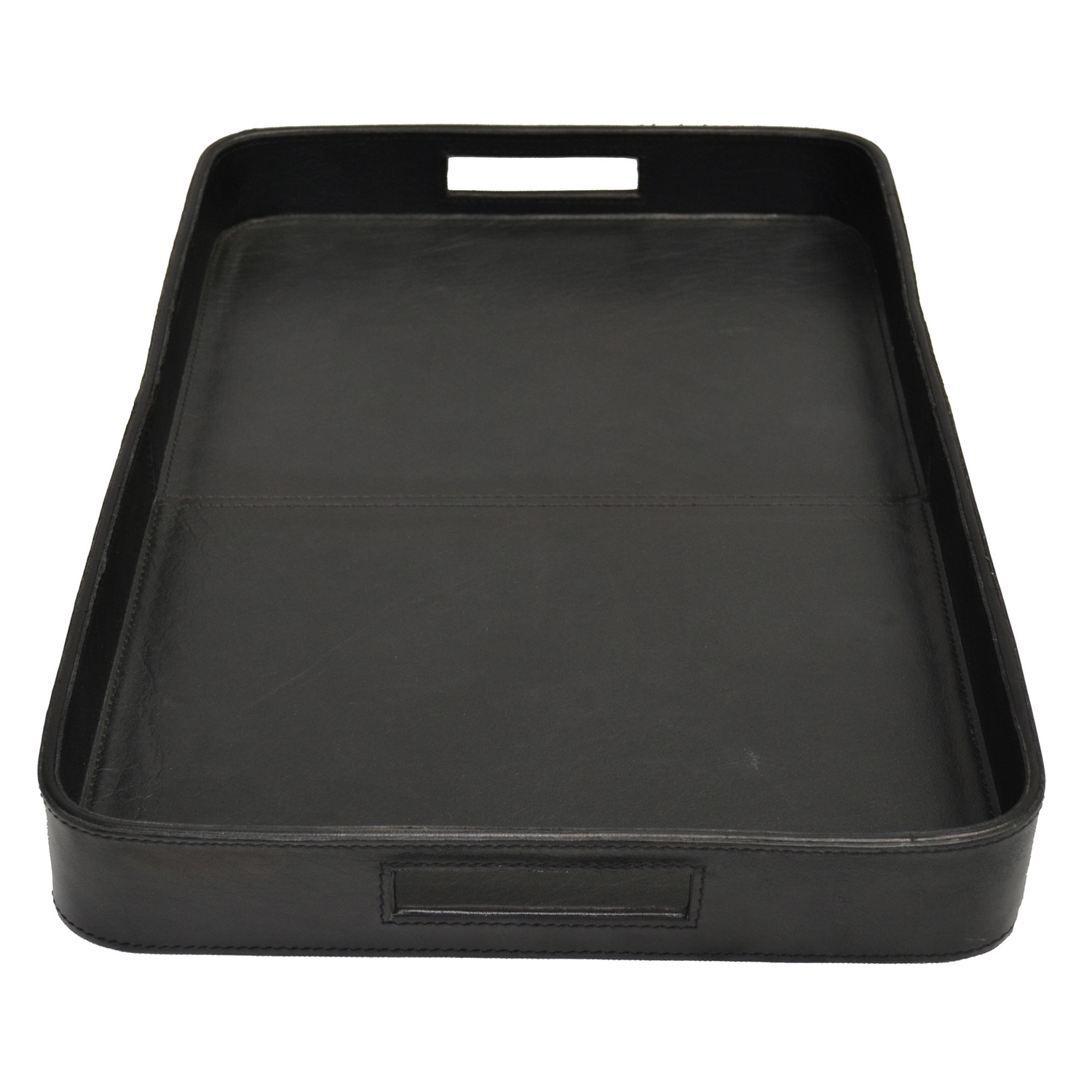 Black 57cm Buffalo Leather Tray