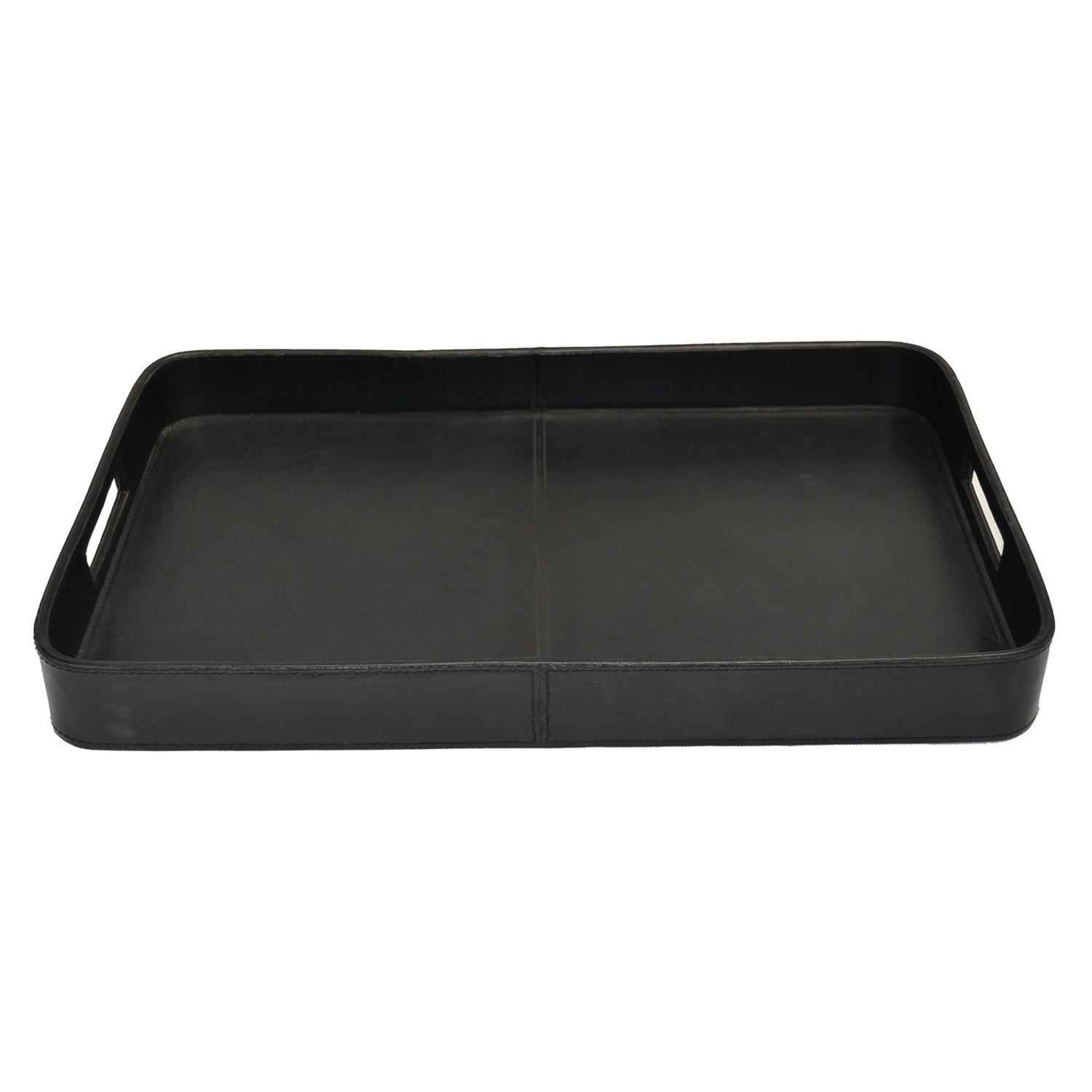 Black 57cm Buffalo Leather Tray
