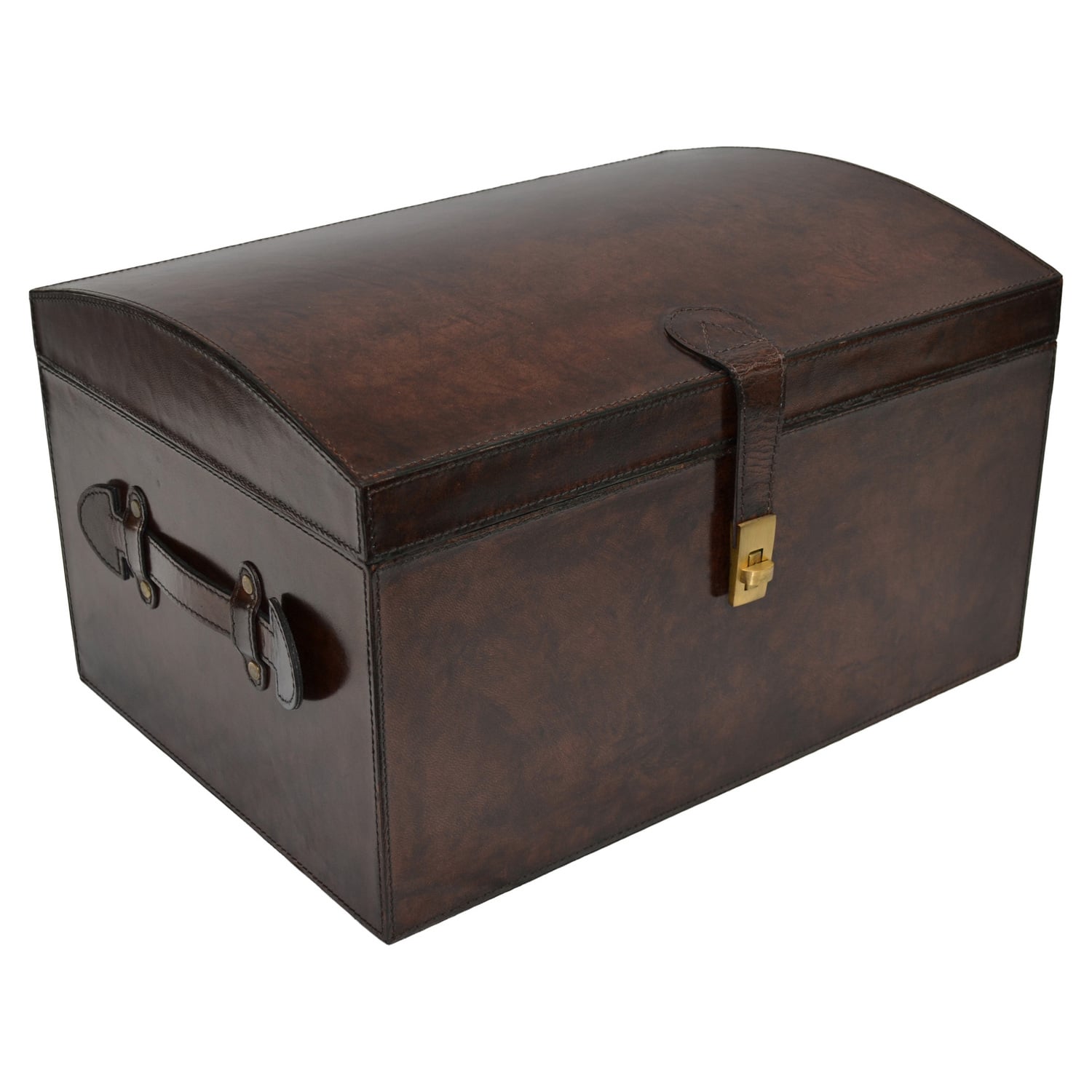 Ovaltop Buffalo Leather Storage Box