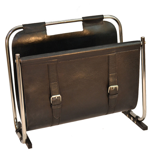 Leather Magazine Rack