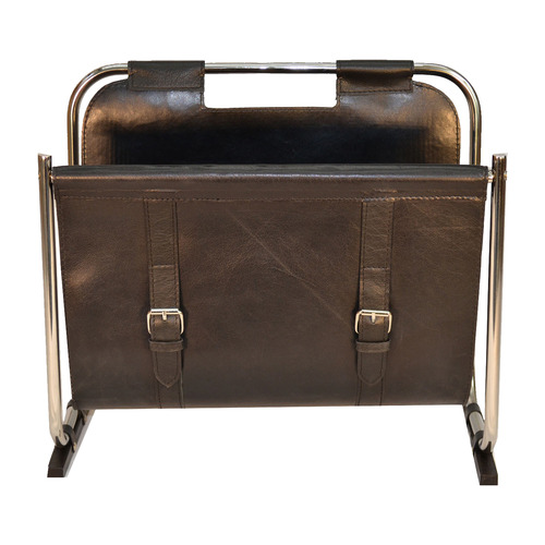 Leather Magazine Rack